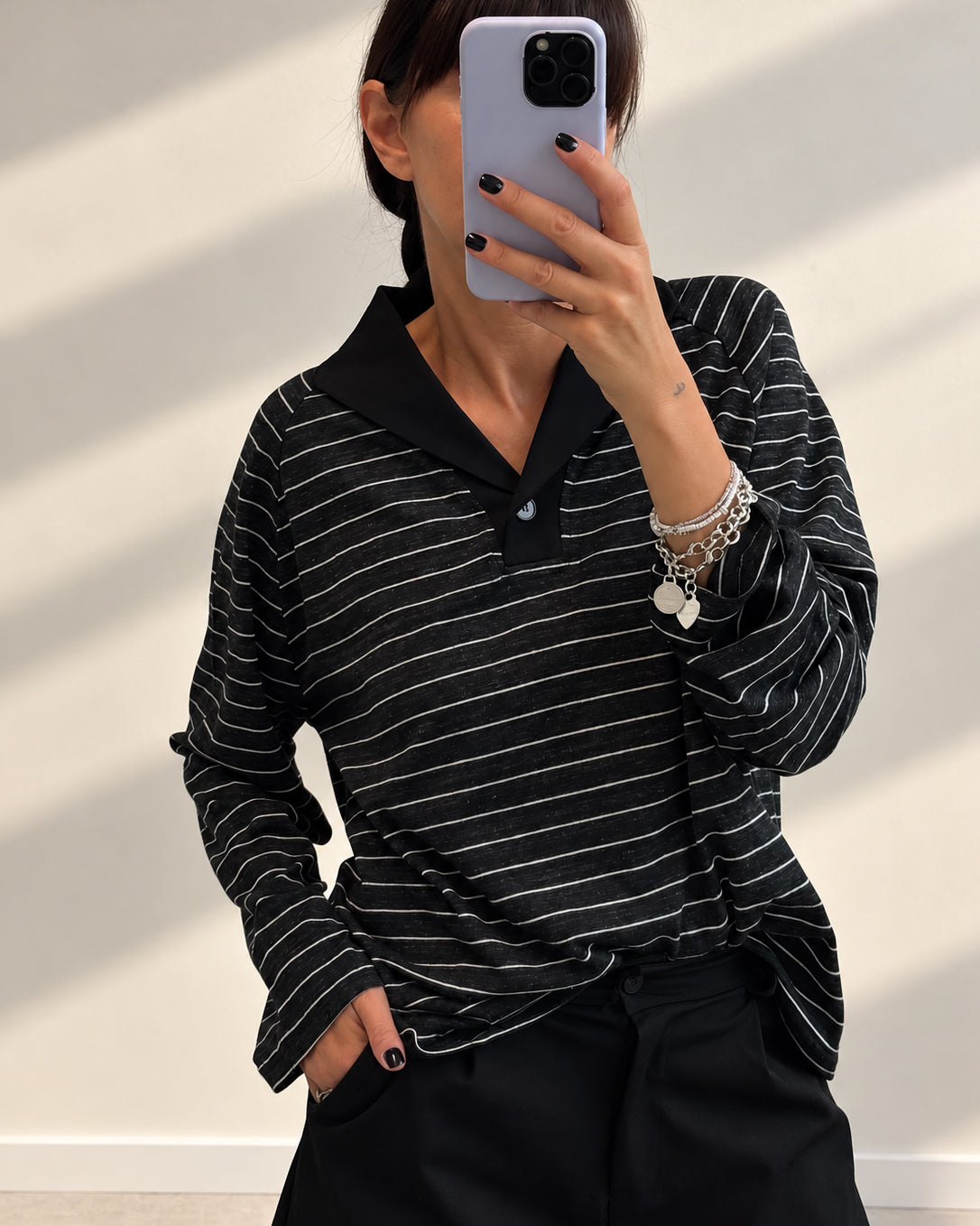 T-SHIRT POLO MILANO NERO