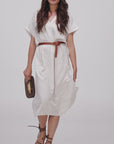 ABITO IN TWILL MARGHE BIANCO