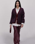 CARDIGAN NAELLE BORDEAUX BLU
