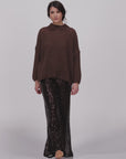 MAGLIA POP MARRONE