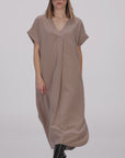 ABITO IN TWILL MARGHE FANGO