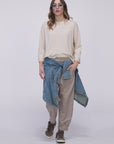 MAGLIA IN VISCOSA MELROSE SABBIA