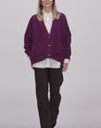 CARDIGAN ORSINA VIOLA RUGGINE
