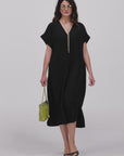 ABITO IN TWILL MARGHE NERO