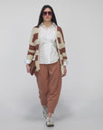 CARDIGAN RUBINA SABBIA TABACCO