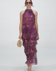 LONG DRESS DALIA VIOLA ARANCIO