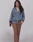 CAMICIA KAROL DENIM CHIARO