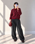 PULL A RIGHE RALPH BORDEAUX GRIGIO