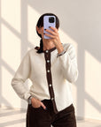 CARDIGAN MISTO LANA STARK PANNA MORO