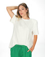 T-SHIRT CON SPALLINE KAFKA BIANCO