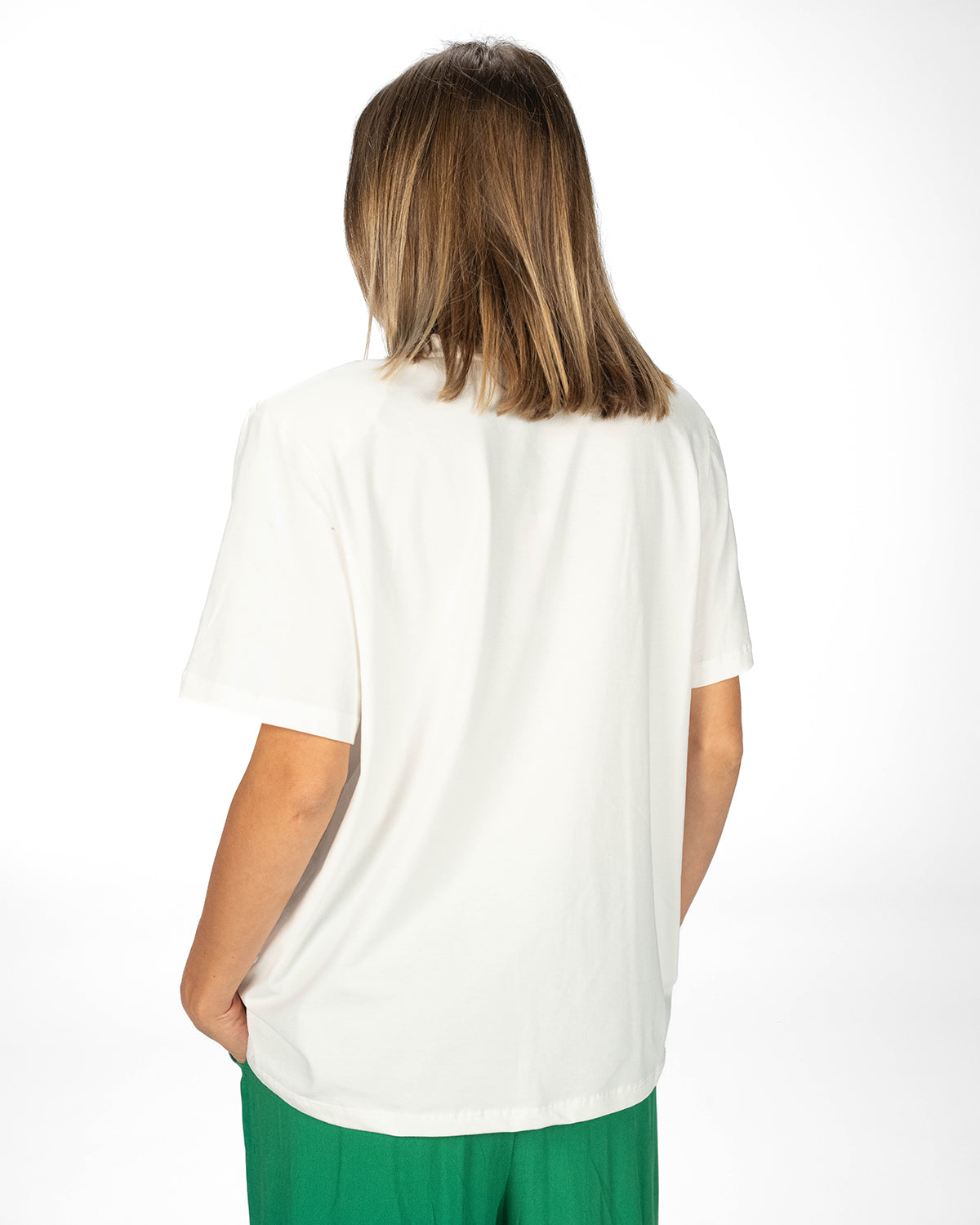 T-SHIRT CON SPALLINE KAFKA BIANCO