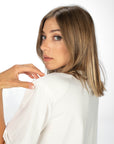 T-SHIRT CON SPALLINE KAFKA BIANCO