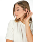 T-SHIRT CON SPALLINE KAFKA BIANCO