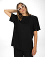 T-SHIRT CON SPALLINE KAFKA NERO