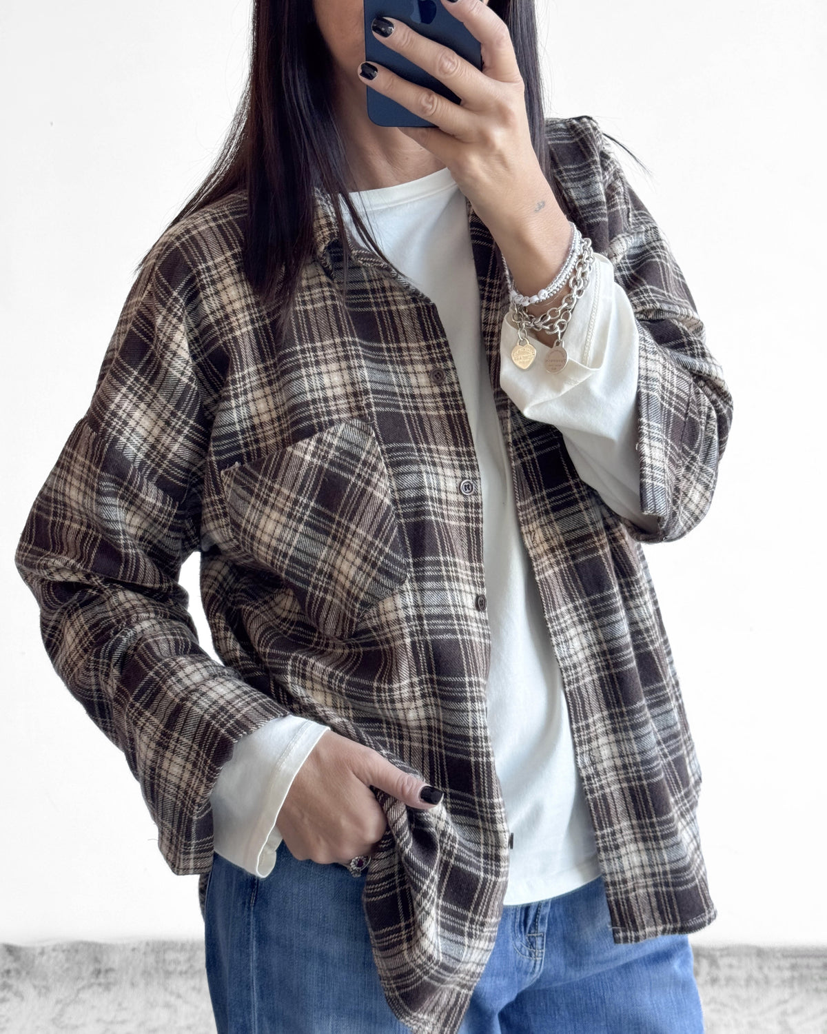 CAMICIA CHECK TARA CHOCO