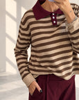 PULL MISTO LANA  VELA BORDEAUX