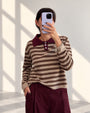 PULL MISTO LANA  VELA BORDEAUX